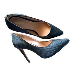 BCBG Black Textured Women's Heels